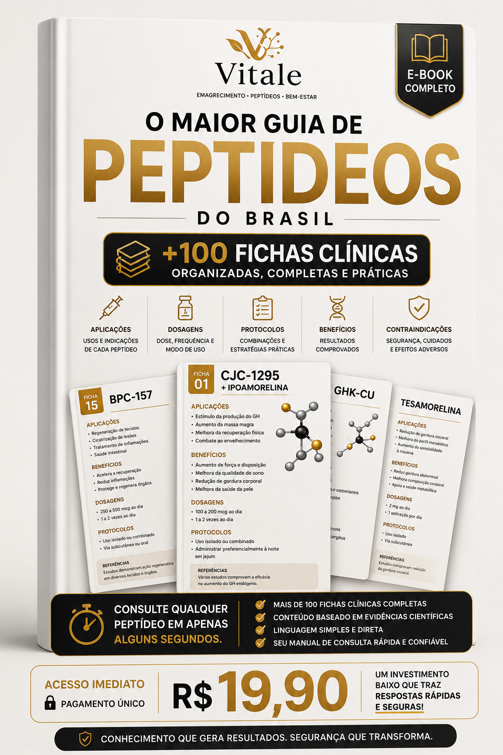 Capa do Guia de Peptídeos Vitale
